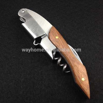 Rosewood All-in-one Corkscrew Wine Bottle Opener and Foil Cutter